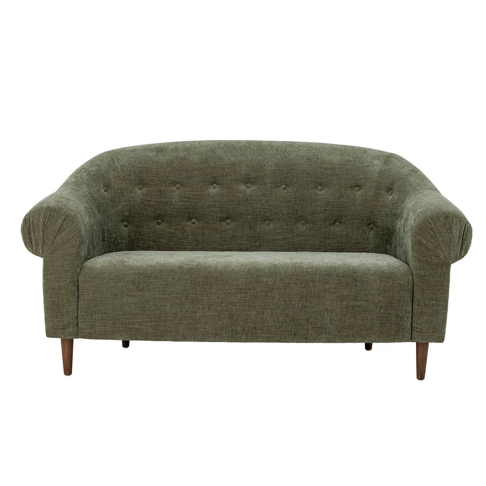 Creative Collection Sofá Spencer, Verde, Poliéster con Reposapiés Ajustable