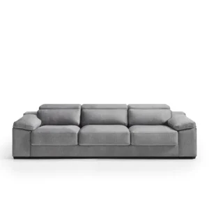Silla con Respaldo Sofá 3 plazas 3 asientos LEVON color gris obvio