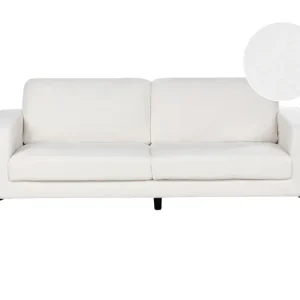Silla con Respaldo Sofá 3 plazas de bouclé blanco VADSTENA