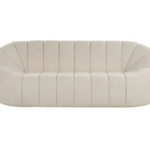 Silla con Respaldo Sofá 3 plazas de poliéster blanco LOMMA