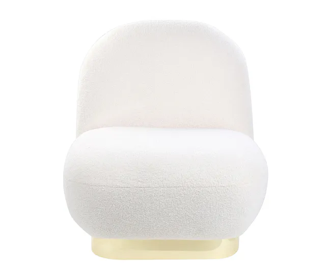 Sillón blanco/dorado LOVIISA | Resistente al Sol y la Lluvia