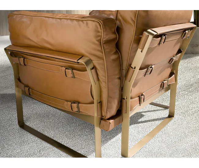 Sillón piel 5169 con Estructura de Aluminio