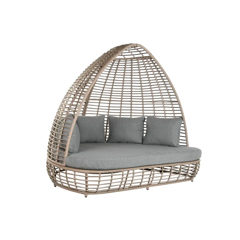Sofá de Jardín Home ESPRIT Gris turbio 198 x 168 x 168 cm