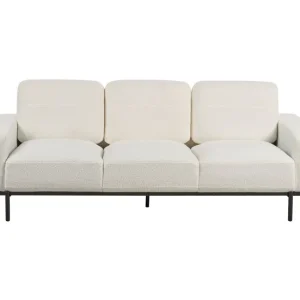 Sofá 3 plazas de bouclé blanco SOVIK Altura del Asiento: 45 cm