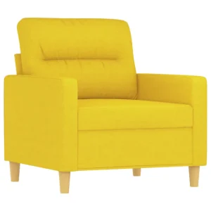 vidaXL Sillón de tela amarillo obvio 60 cm