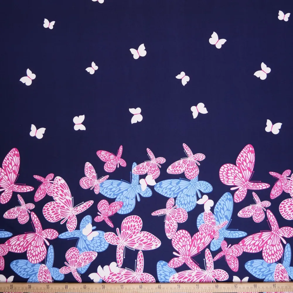 MINÚSCULO FOURWAY ESTAMPADO AZUL ECLIPSE CON MARIPOSAS DE COLORES