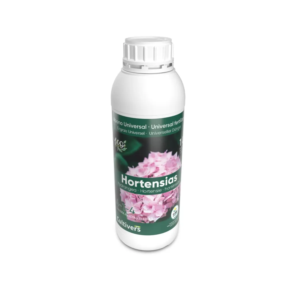 Abono Hortensias Líquido Ecológico Cultivers 1 L con Mayor Cosecha