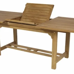 Mesa Teca rectangular extensible Mati 180/240x100 cm para 6 Personas