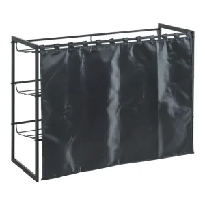 Zapatero Sel con cortina - Negro para Terraza y Piscina