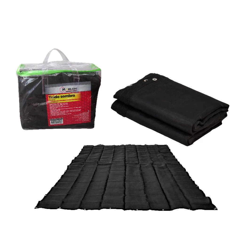 Sombrilla de Jardín Toldo Sombra Negro 70% 3.60x5m