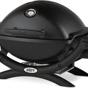 Asador portátil de gas Weber Q1200 negro para Carnes y Verduras