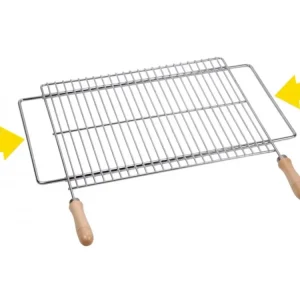 2724 PARRILLA BARBACOA EXTENSIBLE ZINCADA 60x40cm SAUVIC