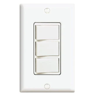 Apagador tríptico Decora color blanco - Leviton con Estructura de Acero